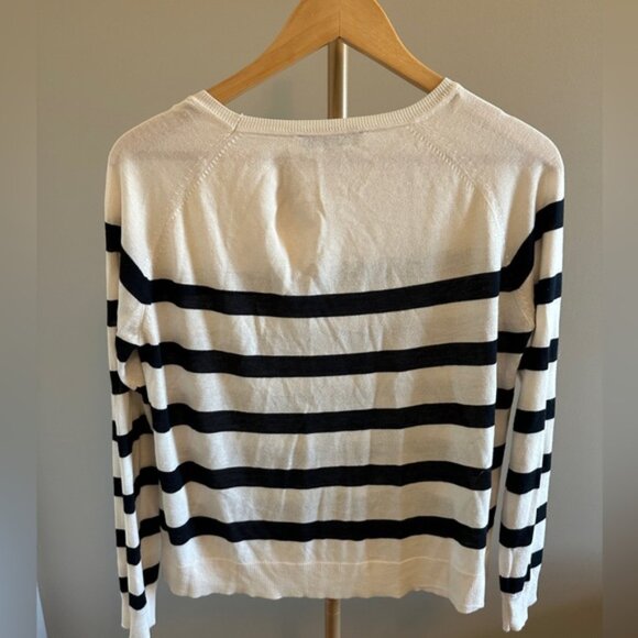 ZARA Fine Knit Striped Crew Neck Sweater | Size Small - Picture 4 of 6